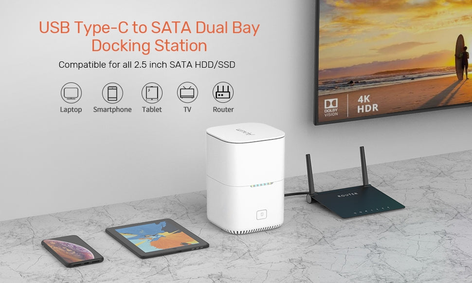 How to clone a hard drive through a docking station?