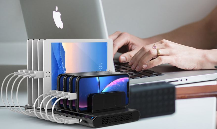 Alxum Best Charging Station for iPhone iPad USB Devices