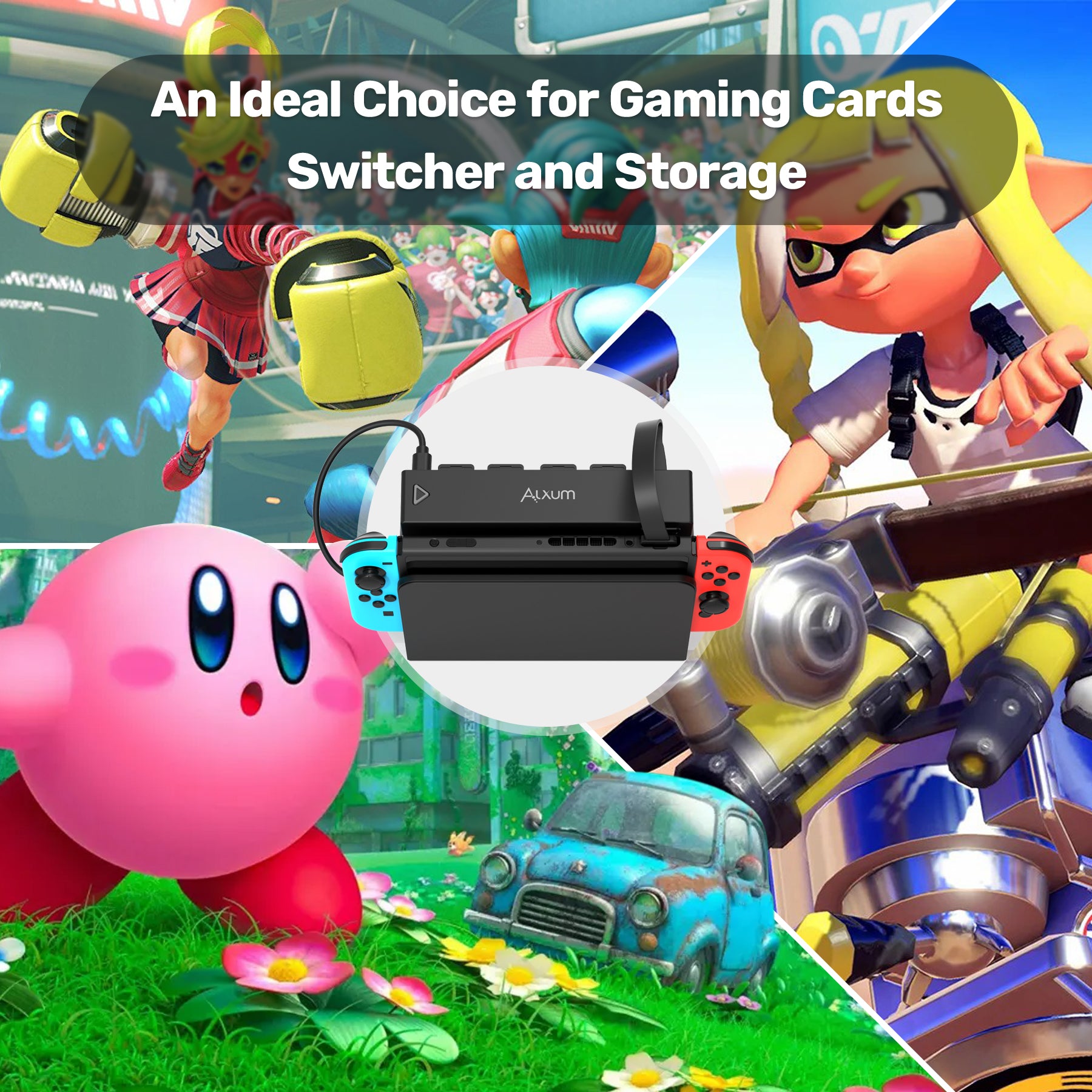 Alxum 8-In-1 Switch Game Card Reader