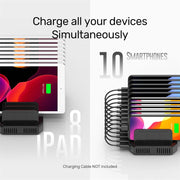 10 Ports USB Charging Station 96W with 2 QC 3.0