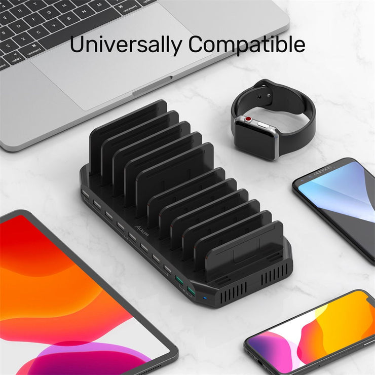 10 Ports USB Charging Station 96W with 2 QC 3.0
