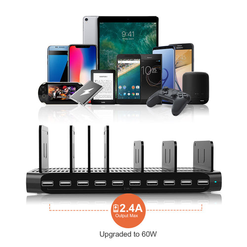 10 Ports iPad iPhone Charging Station 60W