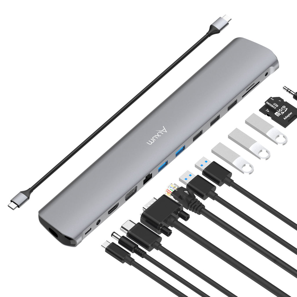 12-in-1 Dual Monitor USB C Hub