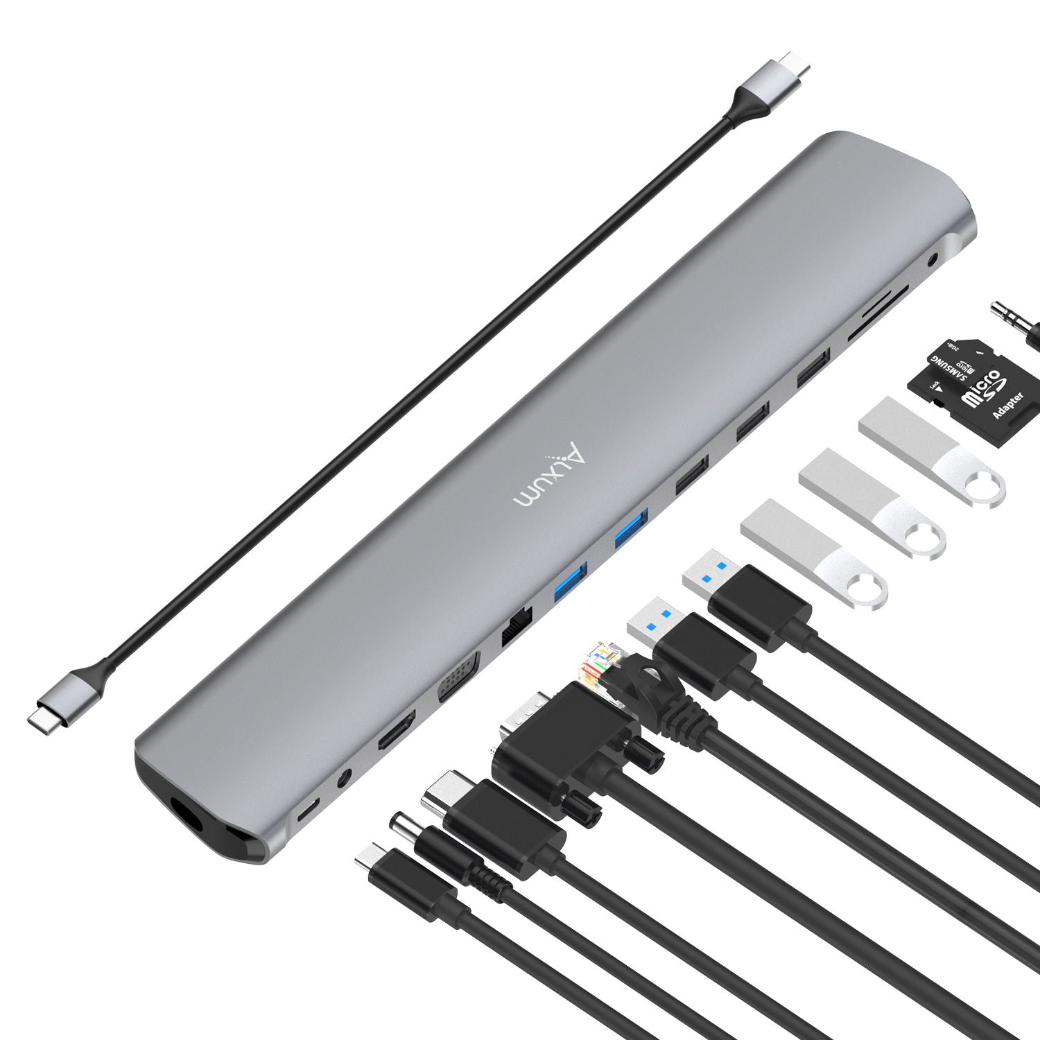 12-in-1 Dual Monitor USB C Hub