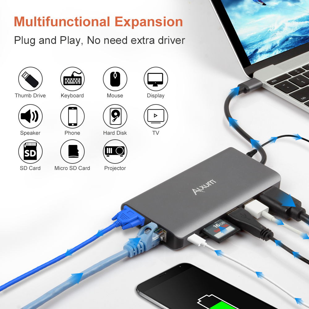 8-in-1 USB C Hub