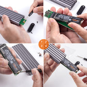 Aluminum M.2 NVME SSD Enclosure with USB Type A & C Cable