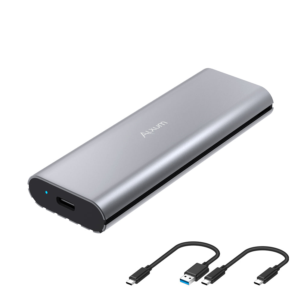 Aluminum M.2 NVME SSD Enclosure with USB Type A & C Cable