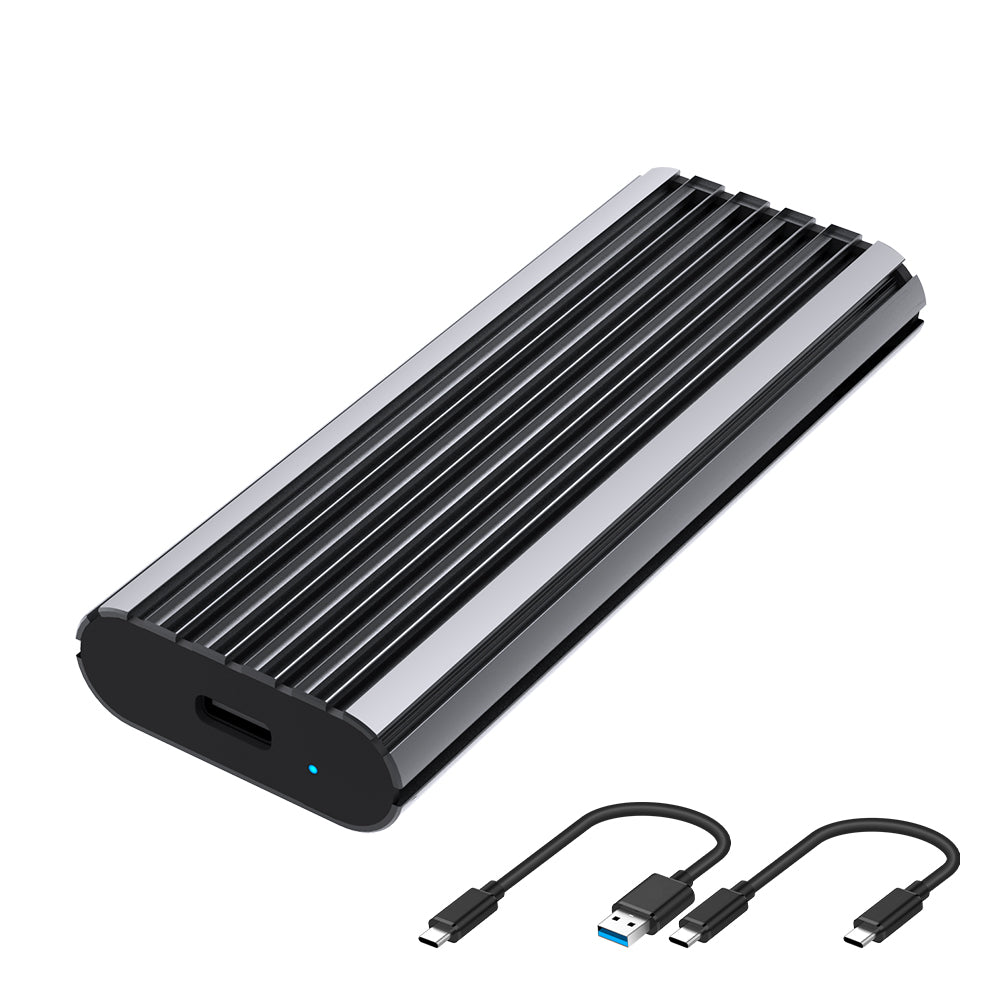 Aluminum M.2 NVME SSD Enclosure with USB Type A & C Cable