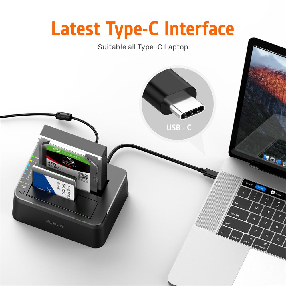 Clone Hard Drive Docking Station USB C 3.0 to SATA 