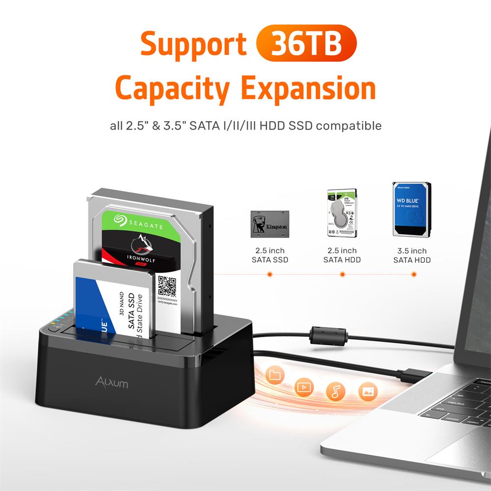 Clone Hard Drive Docking Station USB C 3.0 to SATA