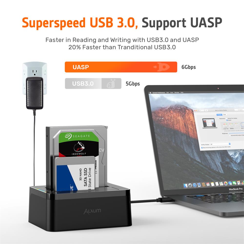 Clone Hard Drive Docking Station USB C 3.0 to SATA