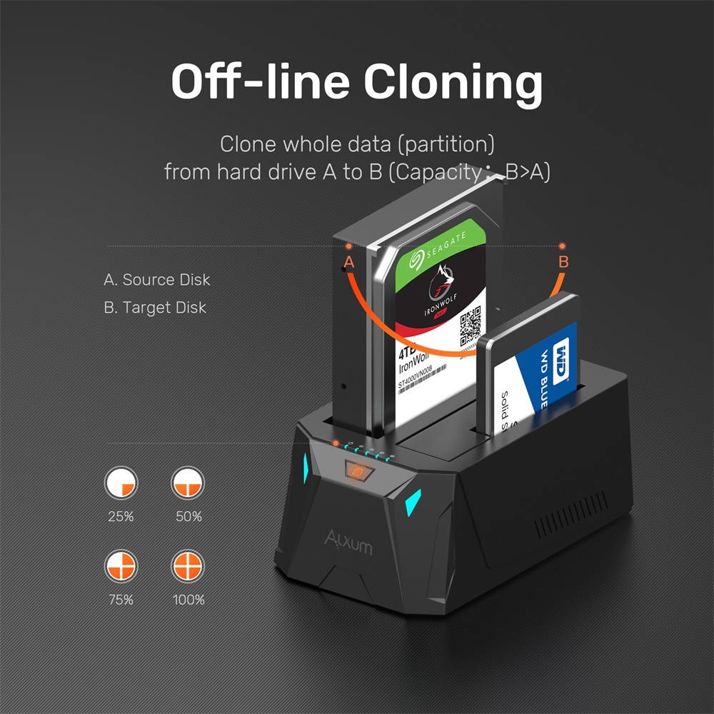 Clone Hard Drive Docking Station USB C to SATA HDD