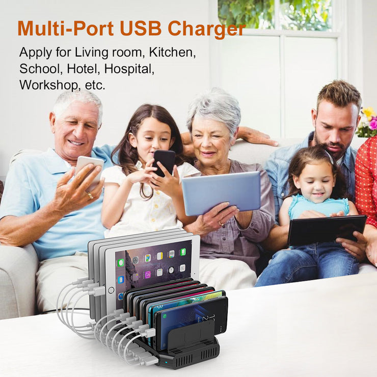 10 Ports Qualcomm Quick Charge 3.0 Charging Station 60W
