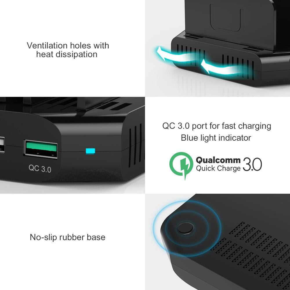 10 Ports Qualcomm Quick Charge 3.0 Charging Station 60W
