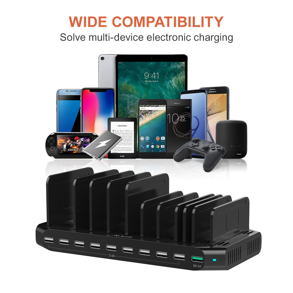 10 Ports Qualcomm Quick Charge 3.0 Charging Station 60W