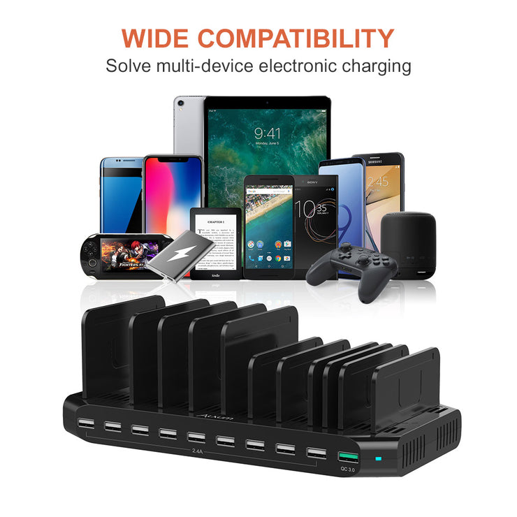 10 Ports Qualcomm Quick Charge 3.0 Charging Station 60W