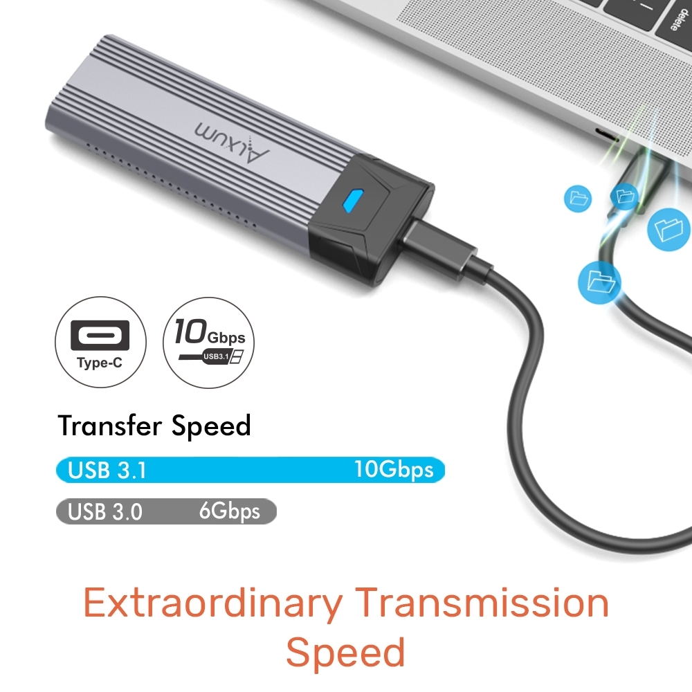 M.2 NVME SATA SSD Enclosure Adapter
