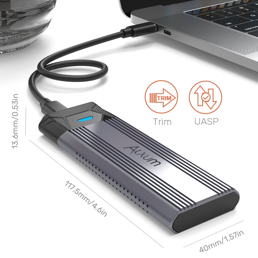 M.2 NVME SATA SSD Enclosure Adapter