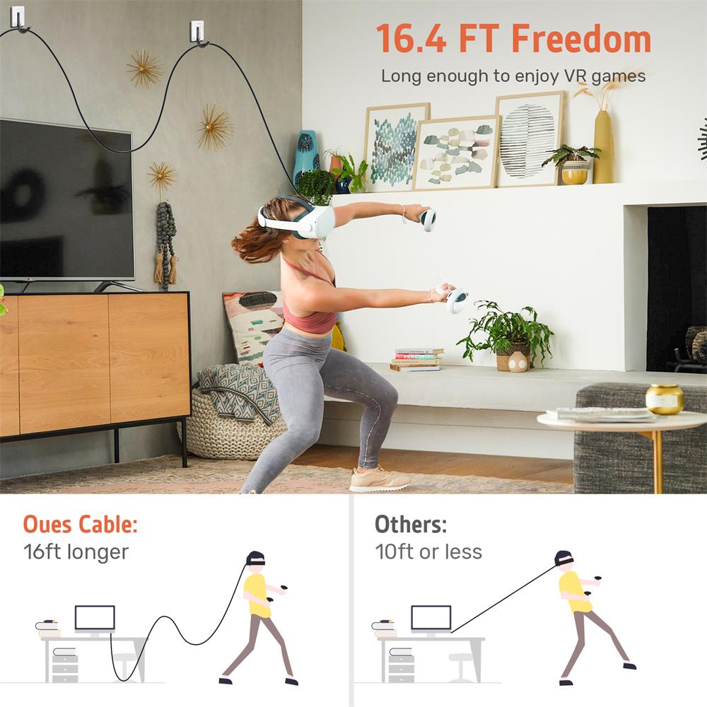 Oculus Quest 2 Link Cable 16.4ft USB C to C