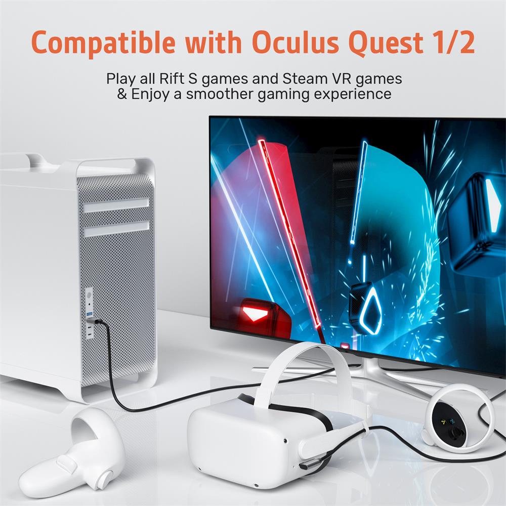 Oculus Quest 2 Link Cable 16ft USB Type-A to C