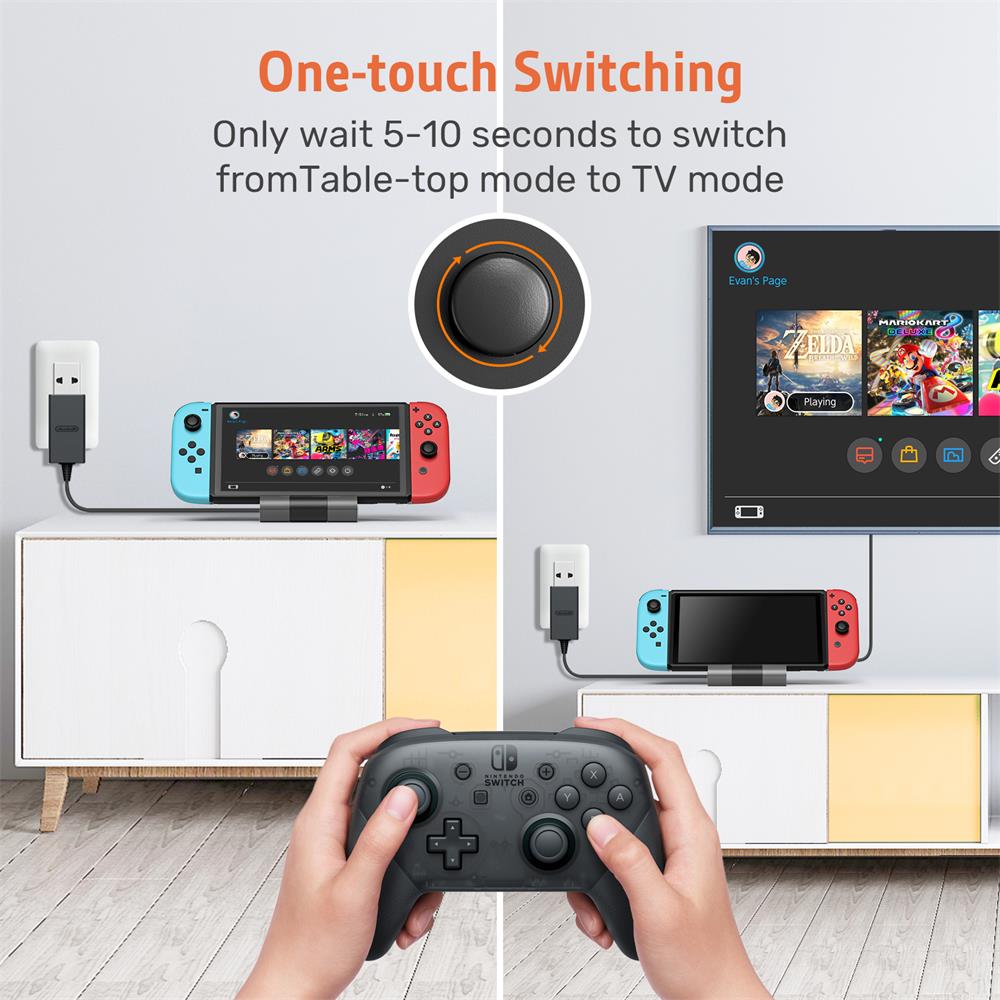 Portable Switch Docking Station 45W PD Charging