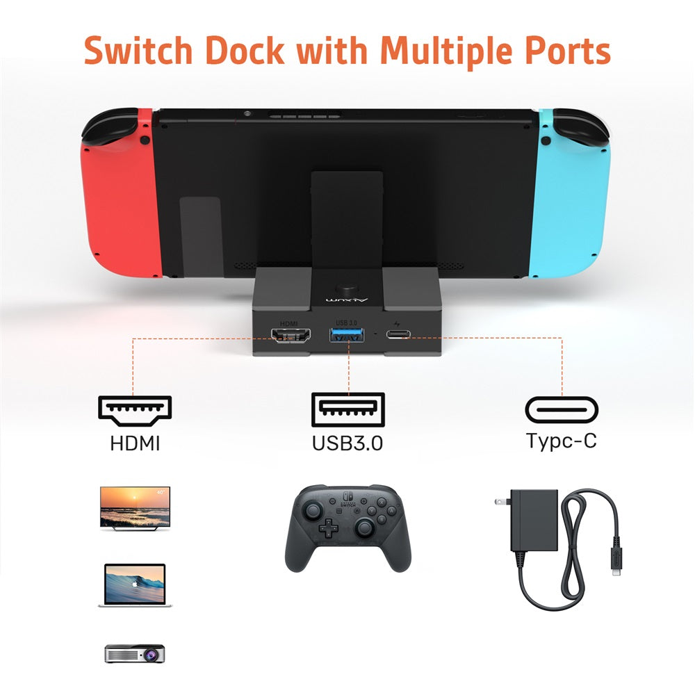 Portable Switch Docking Station 45W PD Charging