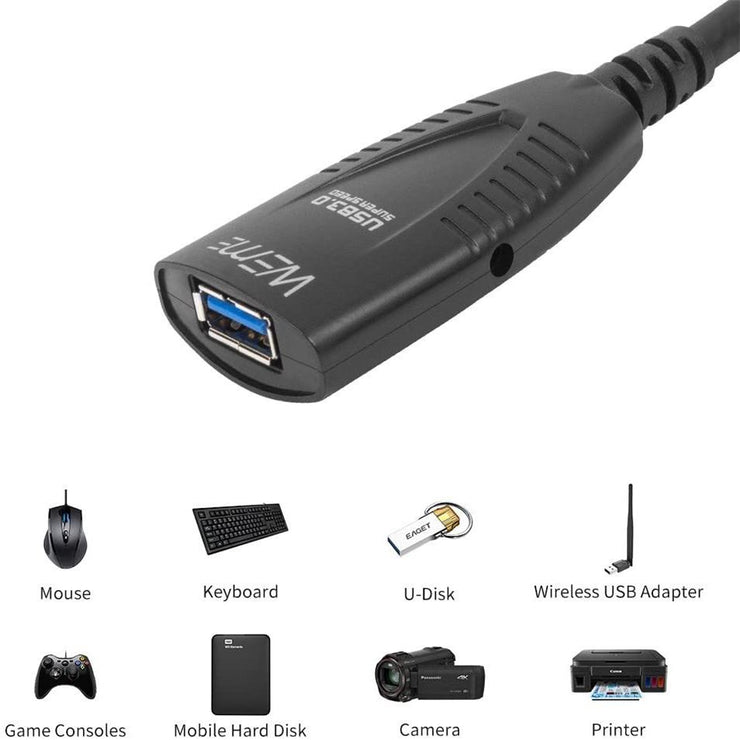 USB 3.0 Extension Cable with Signal Amplifier (5M/16FT)