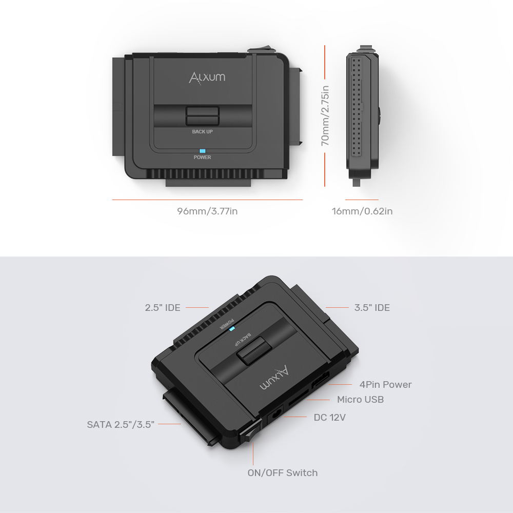 USB A IDE SATA Hard Drive Adapter