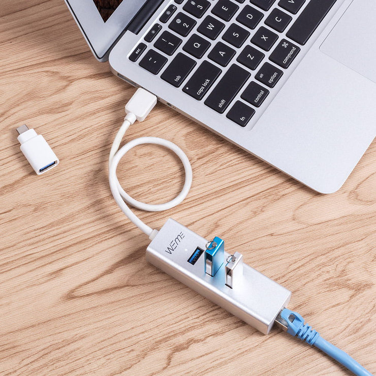 USB Ethernet Adapter to Type C Hub