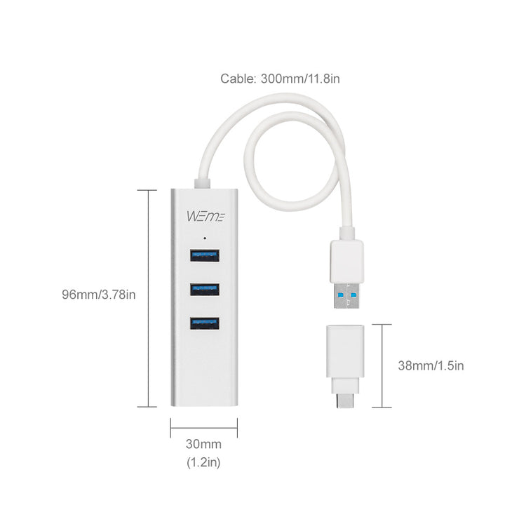 USB Ethernet Adapter to Type C Hub