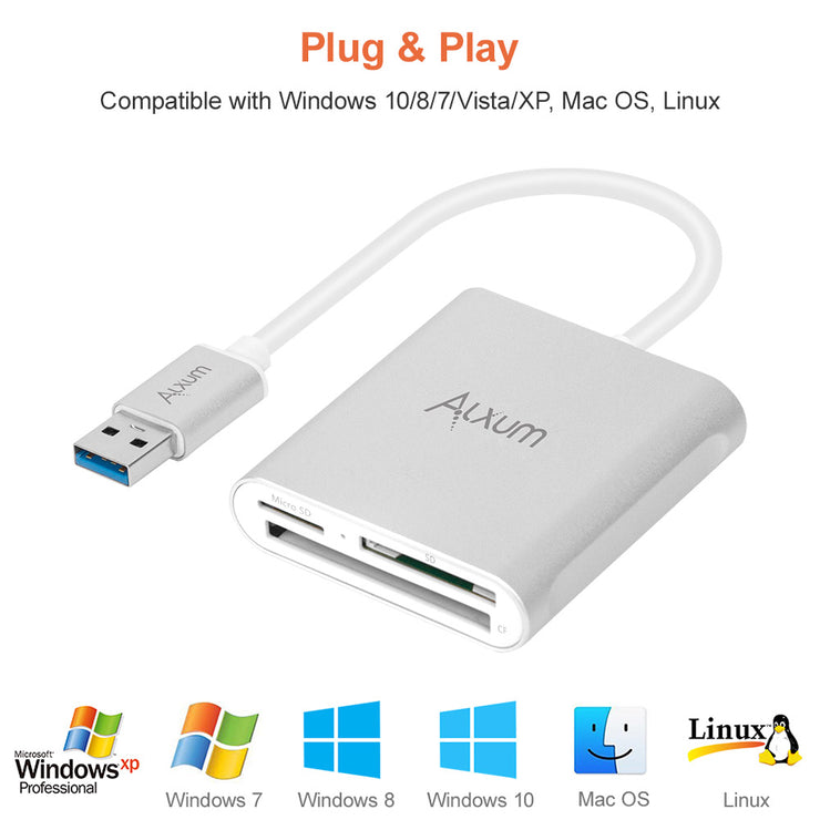 USB 3.0 Memory Card Reader  for SD, Micro SD, CF Card
