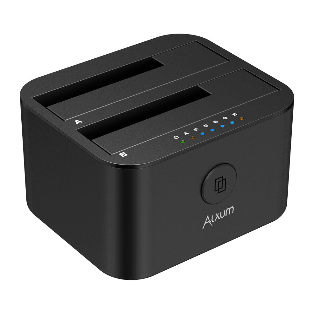 USB C & USB A Hard Drive Docking Station with Offline Clone Function