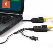 USB 2.0 Ethernet Extender to RJ45 Over Cat55E6 (100M328FT)